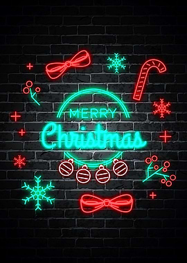 Merry Christmas Neon Li