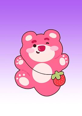 bear pink cute animal