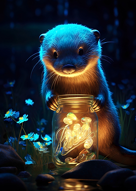 Cute Otter Luminous Glow