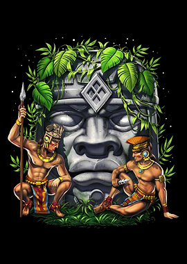 Olmec Head Warriors