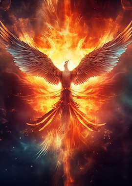 Fire Flames Phoenix Bird