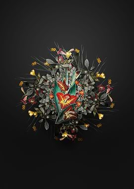 Parrot Gladiole Wreath