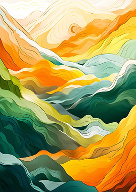 Flat landscape abstract 2