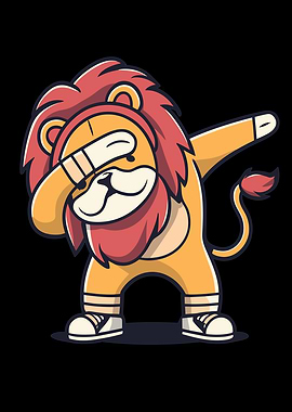 Lion Dabbing Dabbing