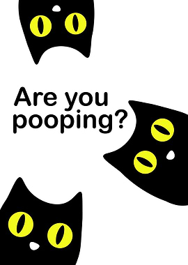 BLACK CAT ARE YOU POOPING
