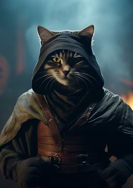 Dark Evil Funny Ninja Cat