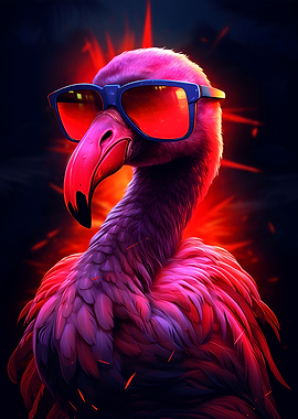 Cool Tropical Flamingo