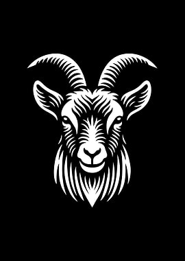 Goat Stencil Design