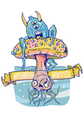 Monster eating a mushroom