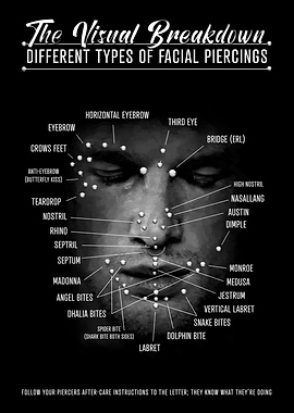 Face Piercing Chart