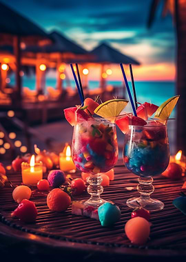 Fruity Beach Bar Cocktails