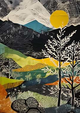 Flat landscape abstract 3