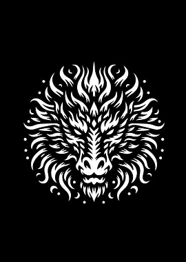 Dragon Stencil Design