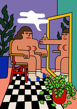 Woman and Her mirror