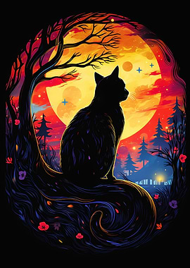 Cat Moonlight