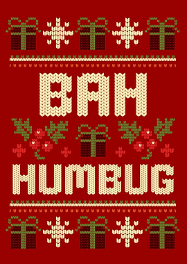 BAH HUMBUG KNIT RED