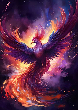 Mystical Phoenix Bird