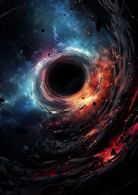 Black Hole Devouring a Pla