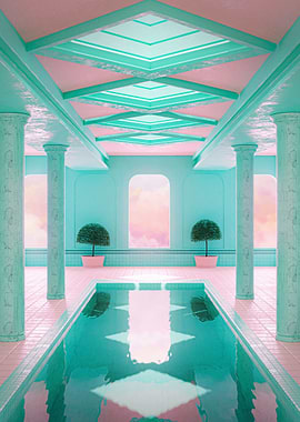 Greek Columns Pool Pop