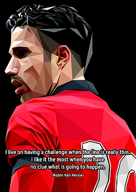 van Persie Low Poly Quote
