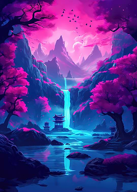 Japan Cherry Blossom Art