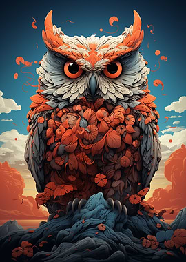 Intricate Forest Owl