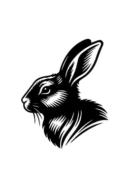 Rabbit Stencil Design