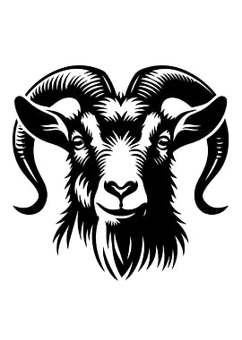 Goat Stencil Design