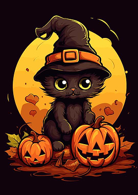 Cute Halloween Cat