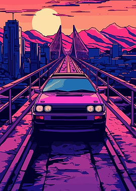Car Retro Synthwave