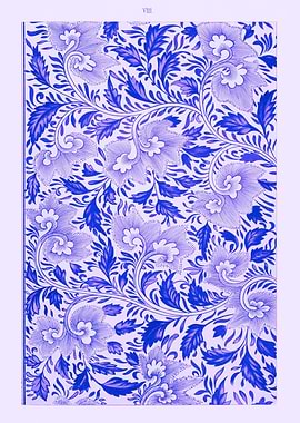Blue flower pattern