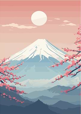 Fuji Japanese Dream Print