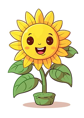 cartoon sunflower