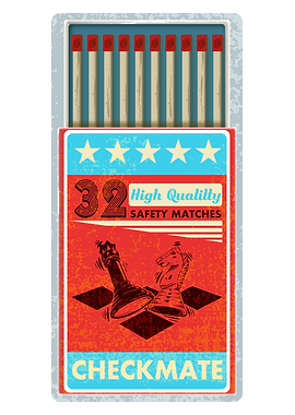 Vector box of matches