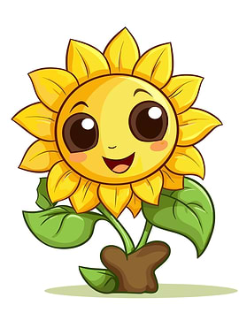 cartoon sunflower