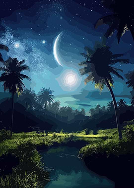 Jungle Night Sky