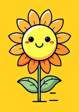 cartoon sunflower