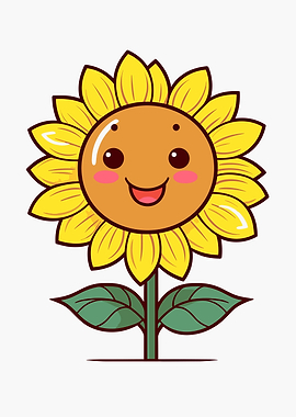 cartoon sunflower