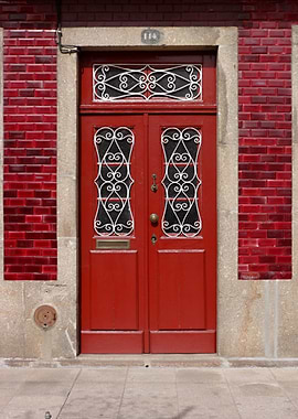 Red traditional door