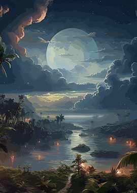 Jungle Night Sky