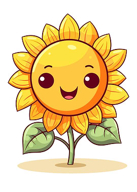 cartoon sunflower