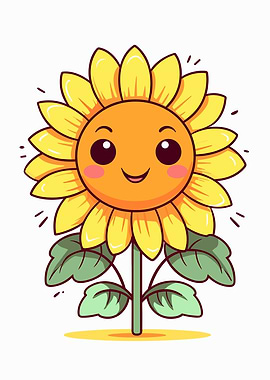 cartoon sunflower