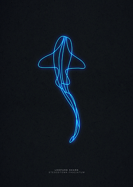 Neon leopard shark