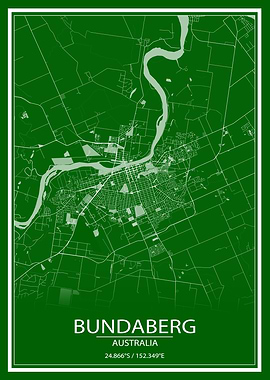 Bundaberg AUS Green Map