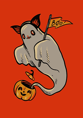Halloween Pumpkin Ghost