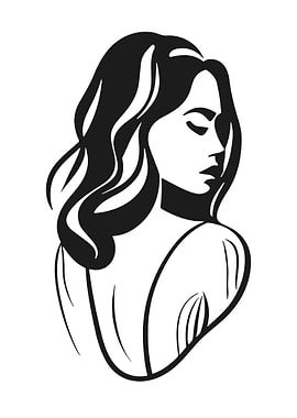 One Line Art Woman