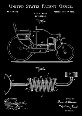 1899 Vintage Car Patent