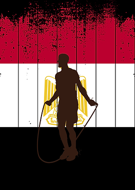 Egypt young athlete jumpin
