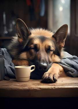 German Shepherd Coffee Dog