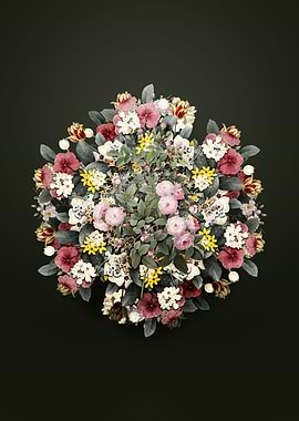 Pink Baby Roses Wreath